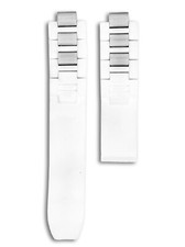 Authentic NEW CARTIER Chronoscaph White Rubber Strap Band 4 W10197U2 Small 16mm