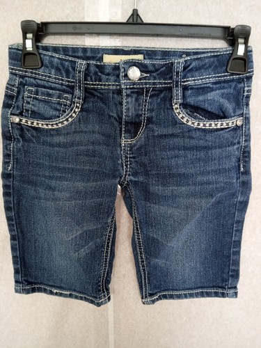 MUDD Girls Blue Denim Shorts Size 10 (241) - Picture 10 of 12