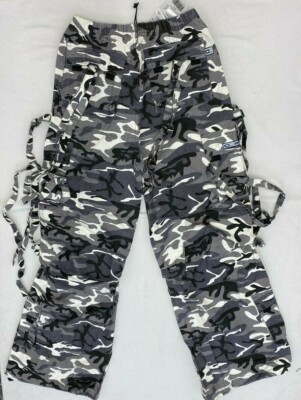 CRIMINAL DAMAGE JUNGLE BAGGY PANTS BLACK WHITE GREY CAMO | eBay