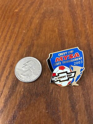 MYSA MINNESOTA YOUTH SOCCER CHEVY CUP 2003 Lapel Pin Classic Vintage Pinback