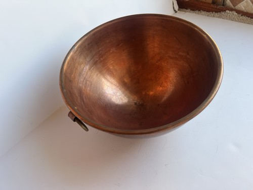 WILLIAMS SONOMA Heavy Copper 11" Diameter Mixing Bowl - MADE in FRANCE