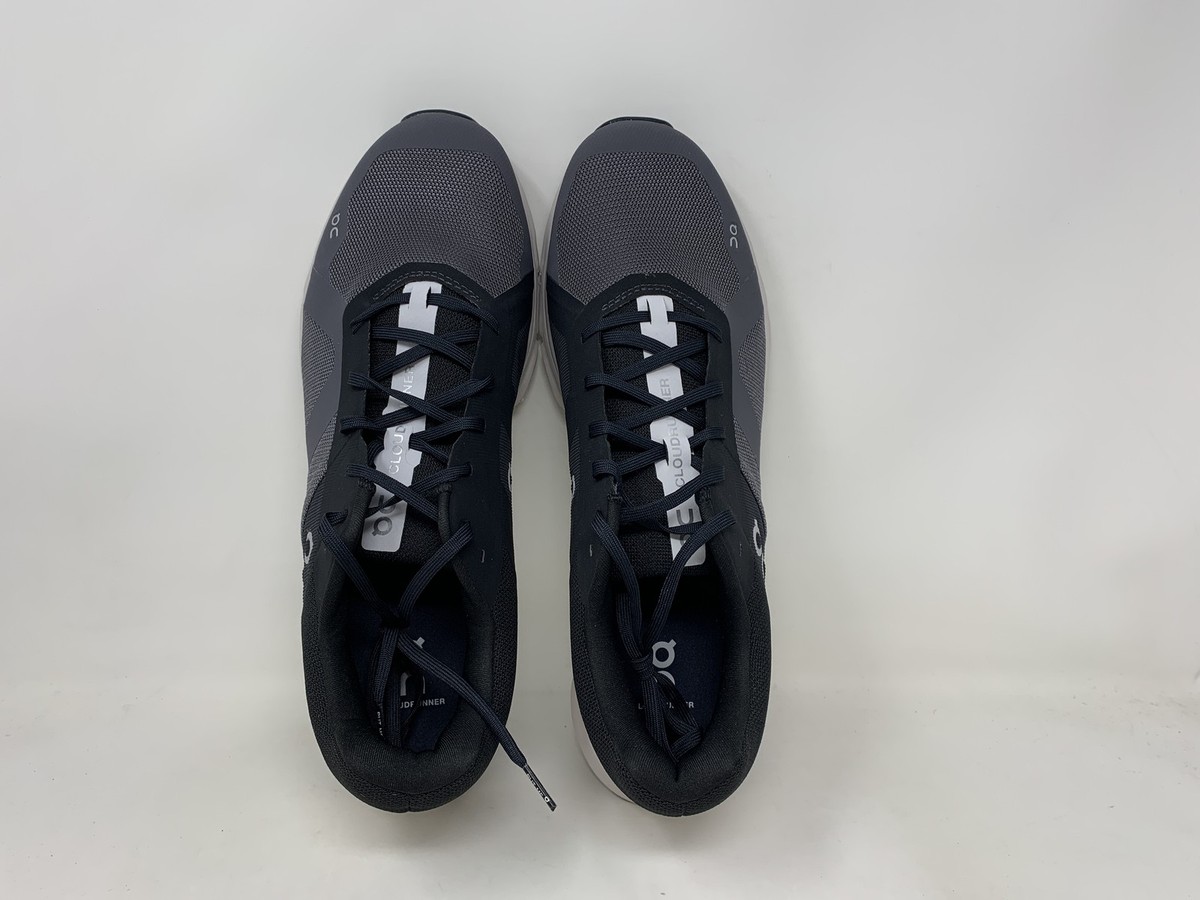 On Cloudrunner Mens Size 12.5 Eclipse Frost Black Gray Fitness Comfort Workout Men main image 2