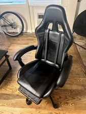 Gaming Chair, Computer Chair with Footrest and Lumbar Support, Height Adjustable