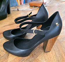 Melissa Gummi Pumps Selten Schwarz Riemchen S...