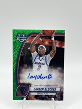 2024-25 Bowman Chrome U Layden Blocker Prospect Green Shimmer Refractor Auto #95