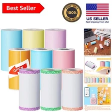Colorful 9-Roll Thermal Paper Set for DIY Projects & Mini Printers - 57x30mm