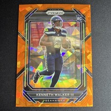 2022 Kenneth Walker III RC Panini Prizm Orange Ice Prizm #318 Seahawks Chiefs