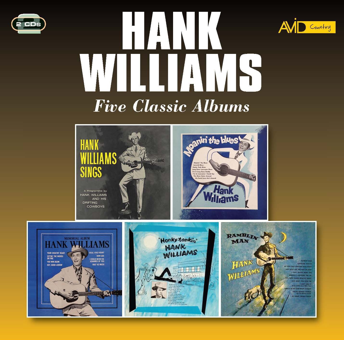 Hank Williams - Five Classic Albums (Avid Country) 2CD Album