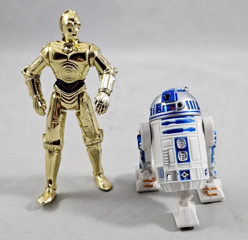 Set of 2 Star Wars ROTJ R2-D2 & C-3PO Jabba's Sail Barge Loose Figure Vintage