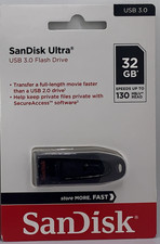 Sandisk Ultra USB 3.0 Flash Drive 32GB Transfer Speed Up To 130MB/s