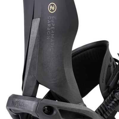 Nidecker Supermatic Snowboard Bindings, Carbon Black, X-Large MY25