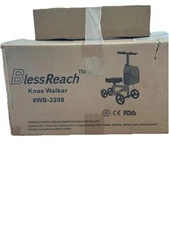 Blessreach Knee Walker Scooter All-Terrain Foldable Disc Brake for Foot Injuries