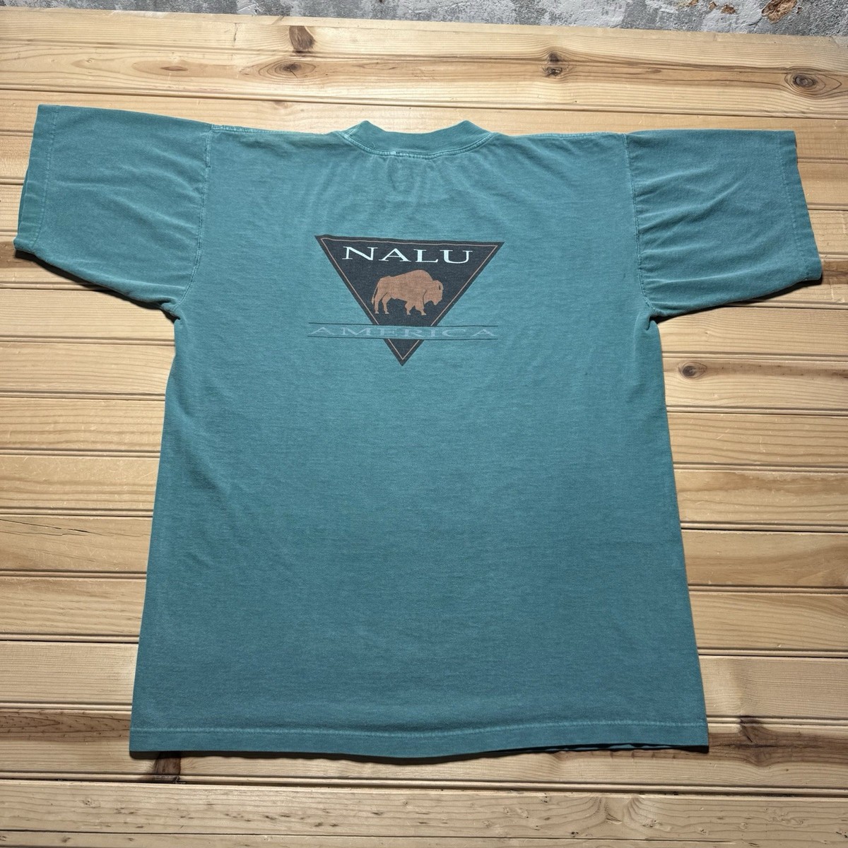 Vintage 90s Nalu Hawaiian Buffalo America Graphic Shirt Western