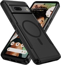 for Google Pixel 7 Case, Compatible with Magsafe Military Grade Drop Black