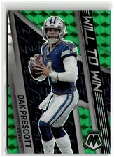 2022 Panini Mosaic #WW-9 Dak Prescott Will to Win Mosaic Green R11873