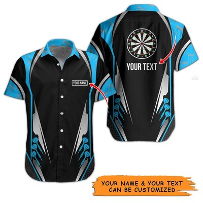 Customized Name Text Darts Hawaiian Shirt Personalized Darts Team Aloha H