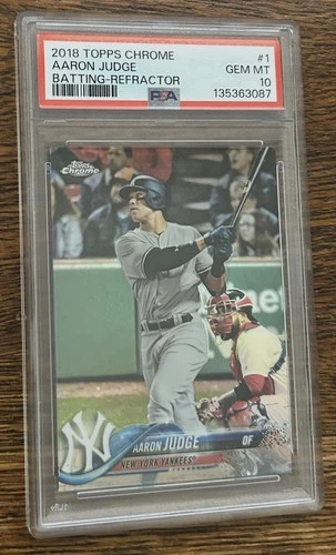 2018 Topps Chrome Aaron Judge refractor PSA 10 GEM MINT New York Yankees