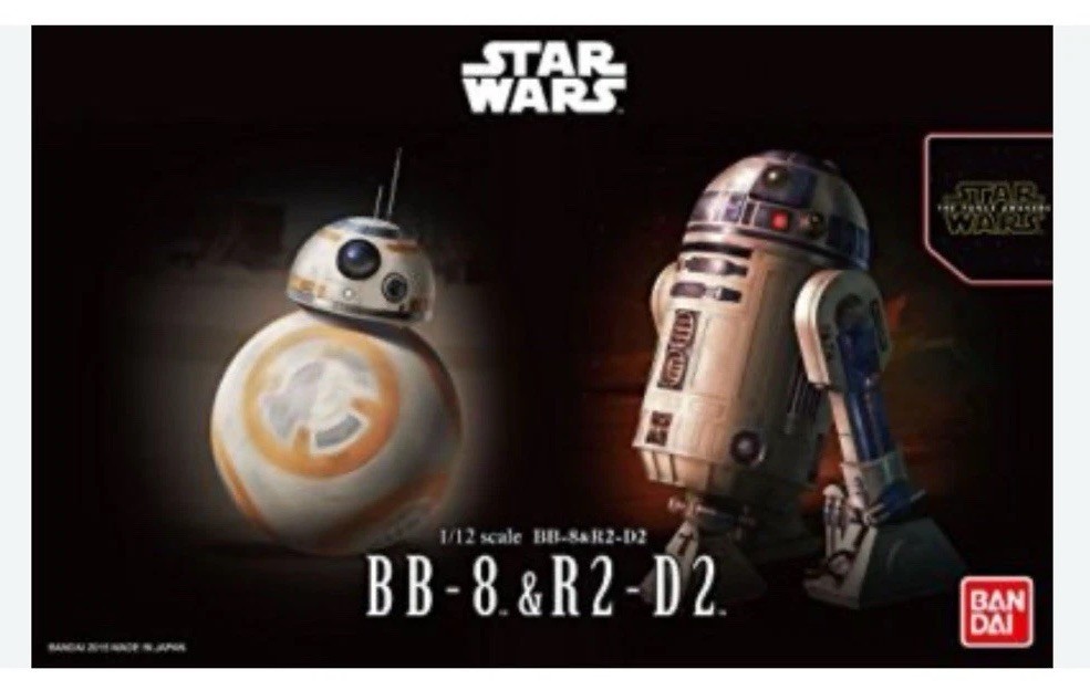BANDAI Star Wars BB-8 & R2-D2 1/12scale plastic model NEVER OPENED
