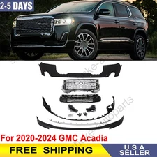 Front Bumper Cover Kit w/Light For 2020-2024 GMC Acadia Denali Replacement