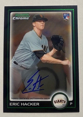 2010 Bowman Chrome Rookie Auto Eric Hacker #216 Auto RC - Free Shipping