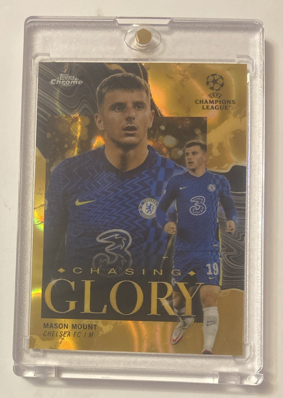 2021-22 Topps Chrome Gold Lava Chasing Glory SSP Insert Mason Mount