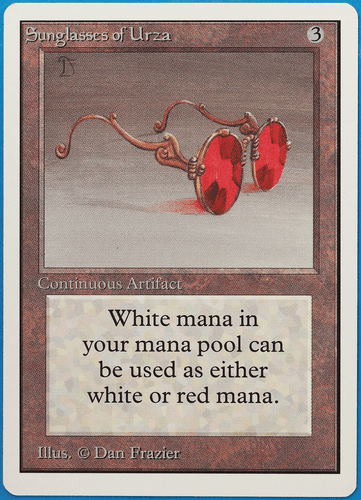 Sunglasses of Urza Unlimited PLD Artifact Rare MAGIC CARD (ID# 500998) ABUGames - Picture 1 of 2