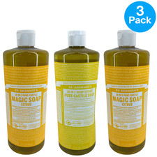 Dr. Bronner's 18-in-1 Pure-Castile Magic Soap Citrus 32 fl oz 3 Pack New