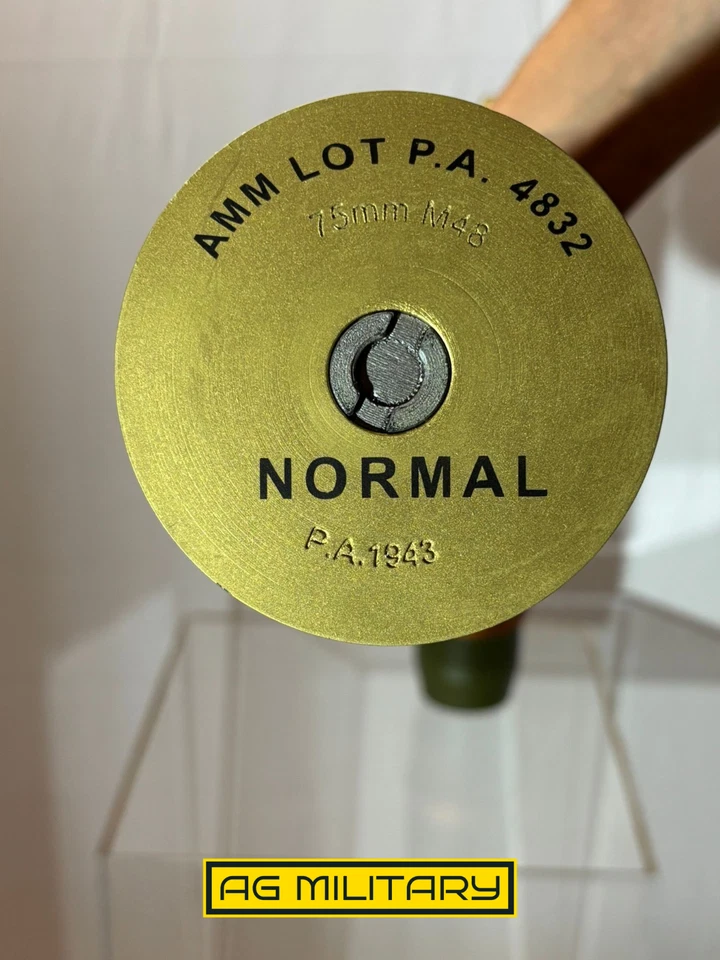 Sherman Tank M48 75mm H.E 3D Printed Display Model Shell with Fuse - Image 3 of 4