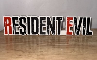 Resident Evil 3D Logo Sign PlayStation Gamer Gaming Shelf Art Wall Display Gift