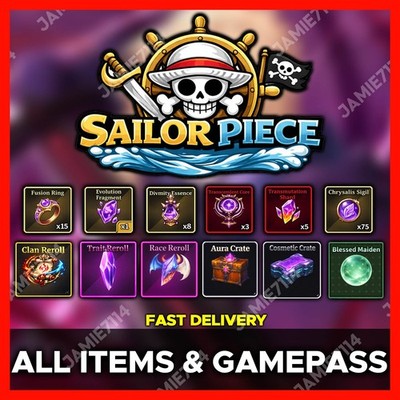 SAILOR PIECE   ALL ITEMS & GAMEPASS CHEAP & FAST SERVICE  