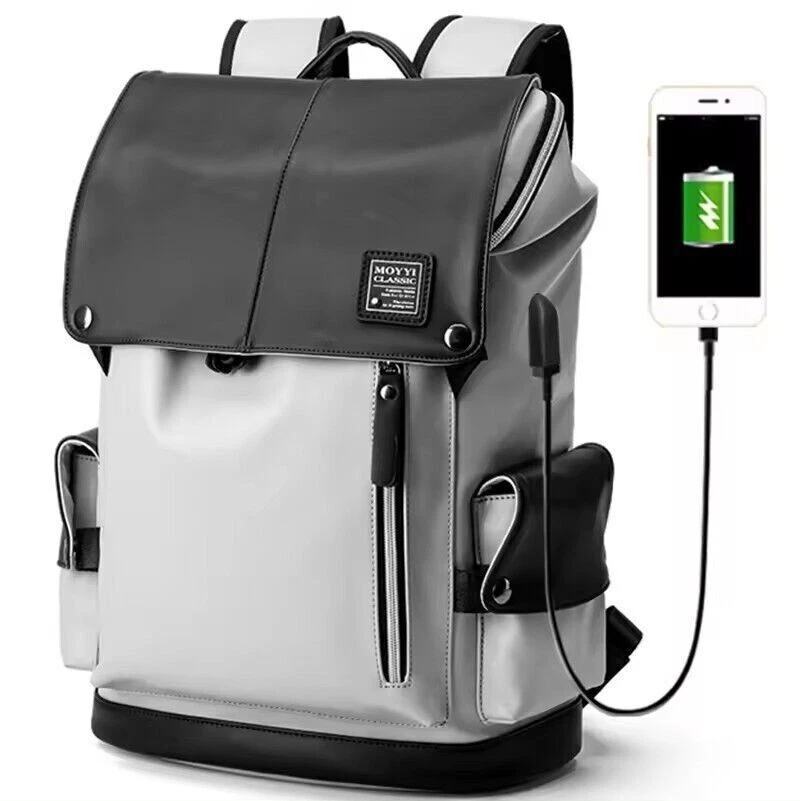 Waterproof USB charging laptop backpack leather bag men Mochila travel schoolbag
Opens in a new wind