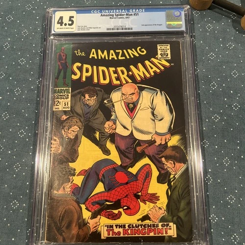 Amazing Spider-man 51 CGC 4.5 off white 2nd Kingpin!  key!