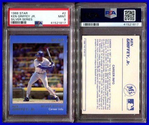 PSA 9 1988 Star Silver Series #2 Ken Griffey Jr RC PR/2000 Mariners POP32 Eight↑
