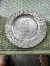 Vintage RWP Wilton Greek Key Edged Trojan Horse 11" Armetale Plate Made In USA