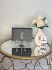 YSL Saint Laurent Kate silver hardware Crossbody Black tassle wallet chain