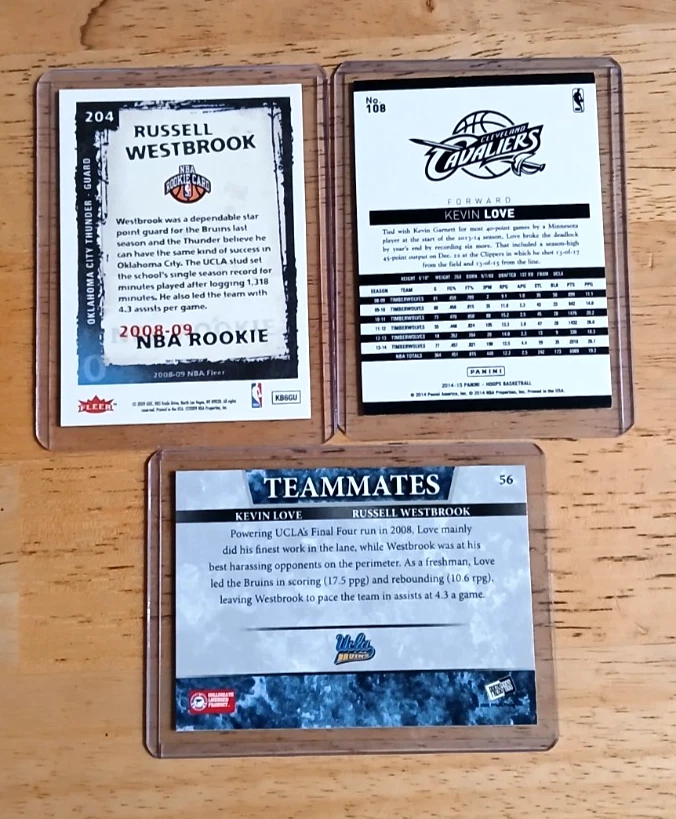 Russell Westbrook / Love LOTE (3) 2009 Fleer NBA Rookie /PRESSPASS Teammates/HOLO - Imagem 2 de 2