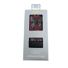 Heyday Butterfly Camera Strap Burgundy Adjustable NWT