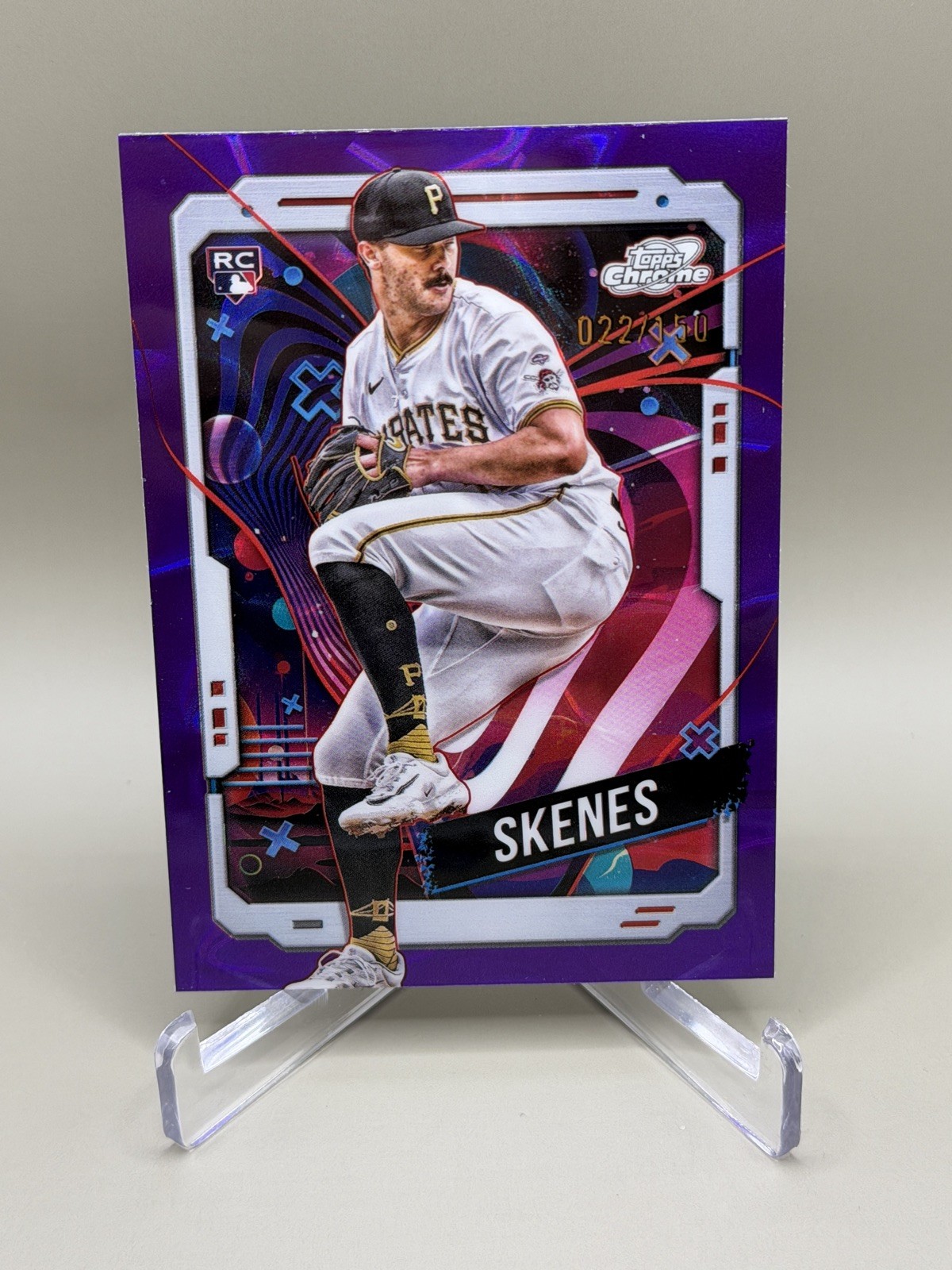 2024 TOPPS CHROME COSMIC PURPLE NEBULA REFRACTOR #30 PAUL SKENES 022/150 🔥