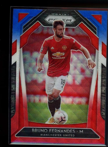 2020-21 Panini Prizm Premier League #12 Bruno Fernandes Red White Blue Prizm