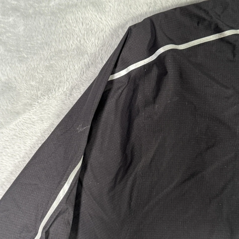 Chaqueta Nike Storm Para Hombre Pequeña Negra Escudo Con Capucha Correr Cortavientos Reflectante Foto 4 de 4