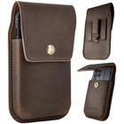 Leather Cell Phone Holster for Men, Universal Leather Phone Case Waist, iPhon...