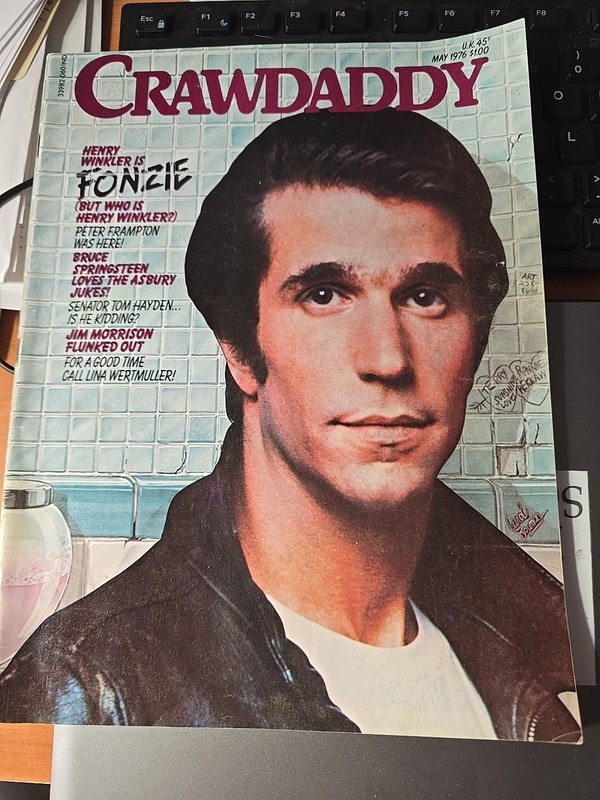 Henry Winkler Fonzie Crawdaddy May 1976  Springsteen Jim Morrison Frampton Doors