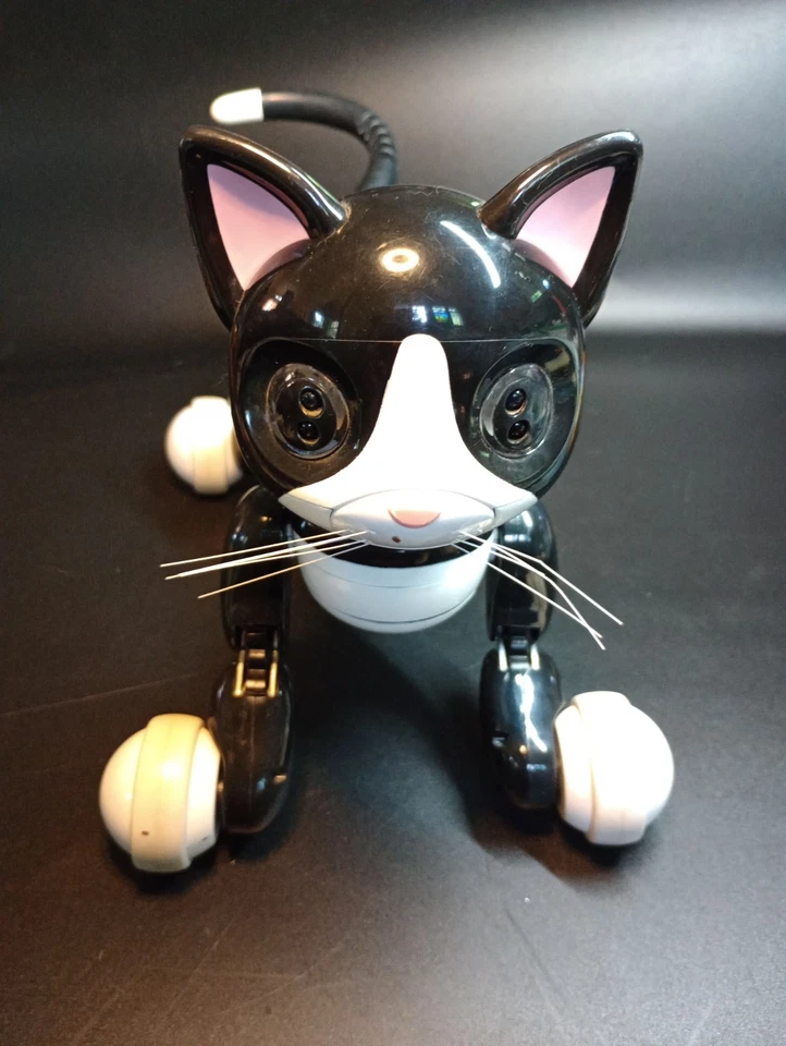 Spin Master Zoomer Kitty Esmoquin Negro Blanco Interactivo Gato Luna Funciona *Leer* Foto 2 de 4