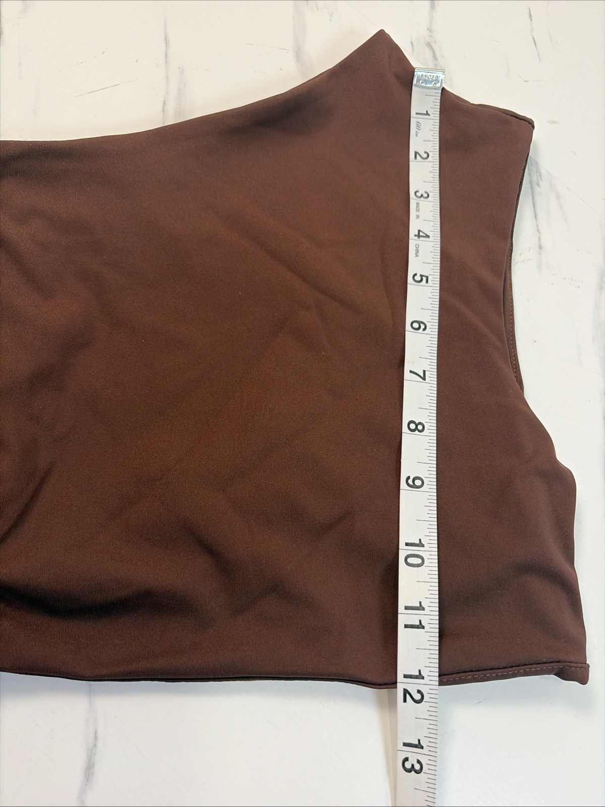 Missguided Woman's Shein Crop Top Brown Size XS