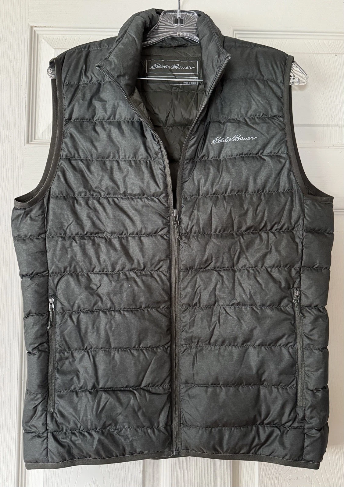 Eddie Bauer EB650 Men’s S Down Puffer Vest • Olive • Packable Lightweight
