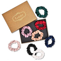 (8 StüCk) Lolalet Haargummis Seide Scrunchies FüR Damen, Premium Satin Haargummi