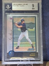1998 Bowman Chrome Troy Glaus RC Rookie #134 Baseball Card Angels BGS 9 Mint. rookie card picture
