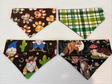 4 X-Small Bandanas Reversible Over Collar Dog Bandannas Variety Pack