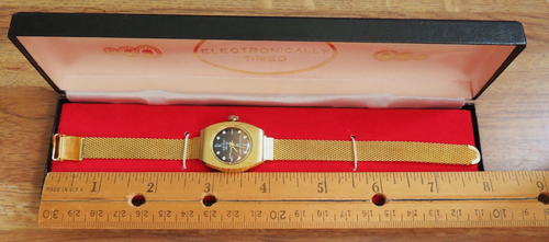 Vintage Seiko Electrically Timed 23 Damenuhr goldfarben zum Aufziehen - Bild 3 von 14