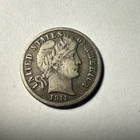 1911 S Barber Silver Dime U.S. Coin full liberty